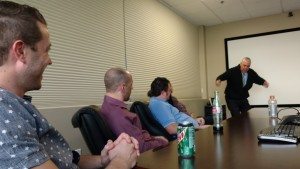 Comedian entertains EA over lunch 4