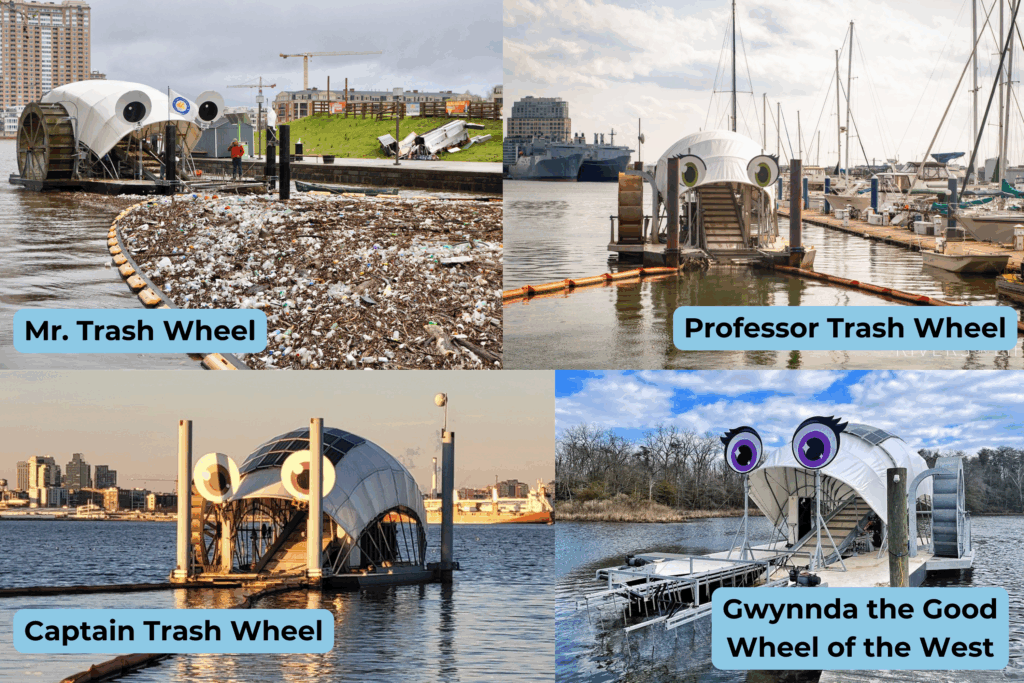 trash wheel family